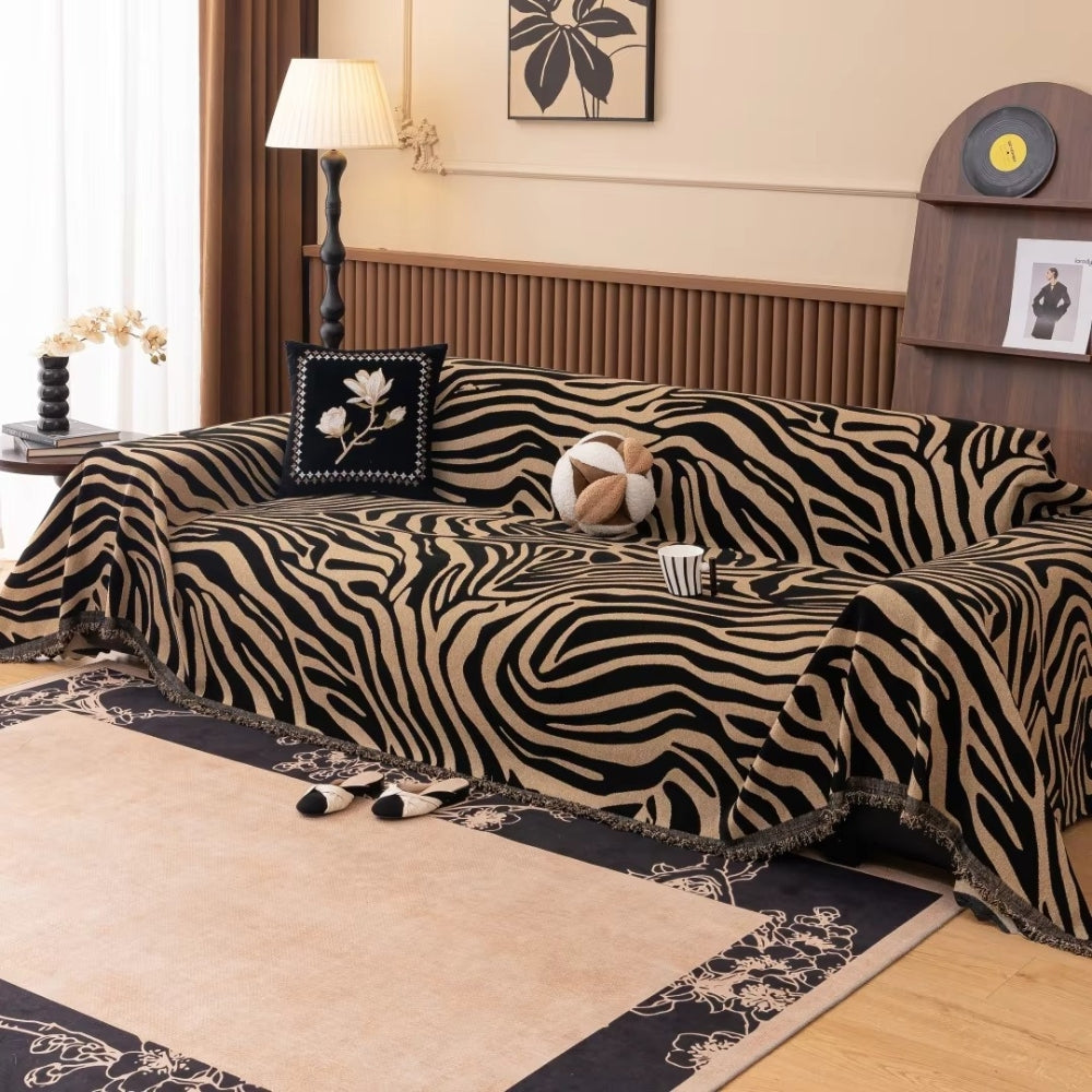 Soft Plush Animal Print Furniture Cover