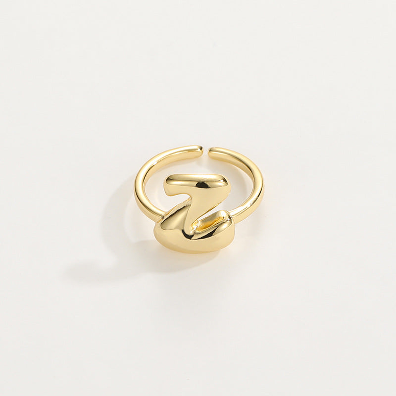 Stylish Monogram Letter Ring