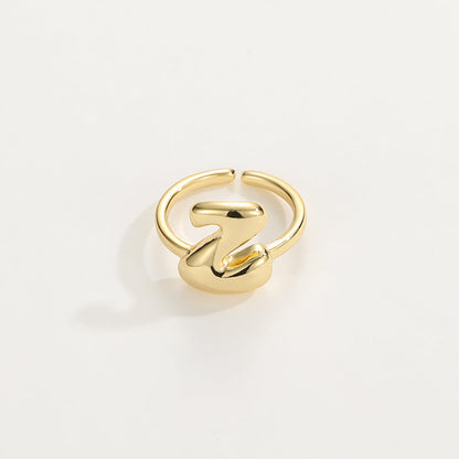Stylish Monogram Letter Ring