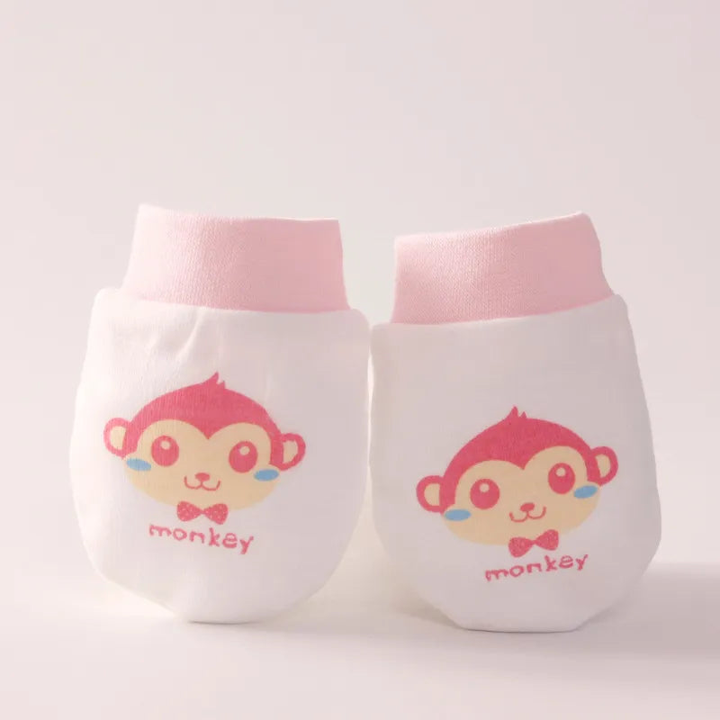 Soft Cotton Baby Scratch Mittens
