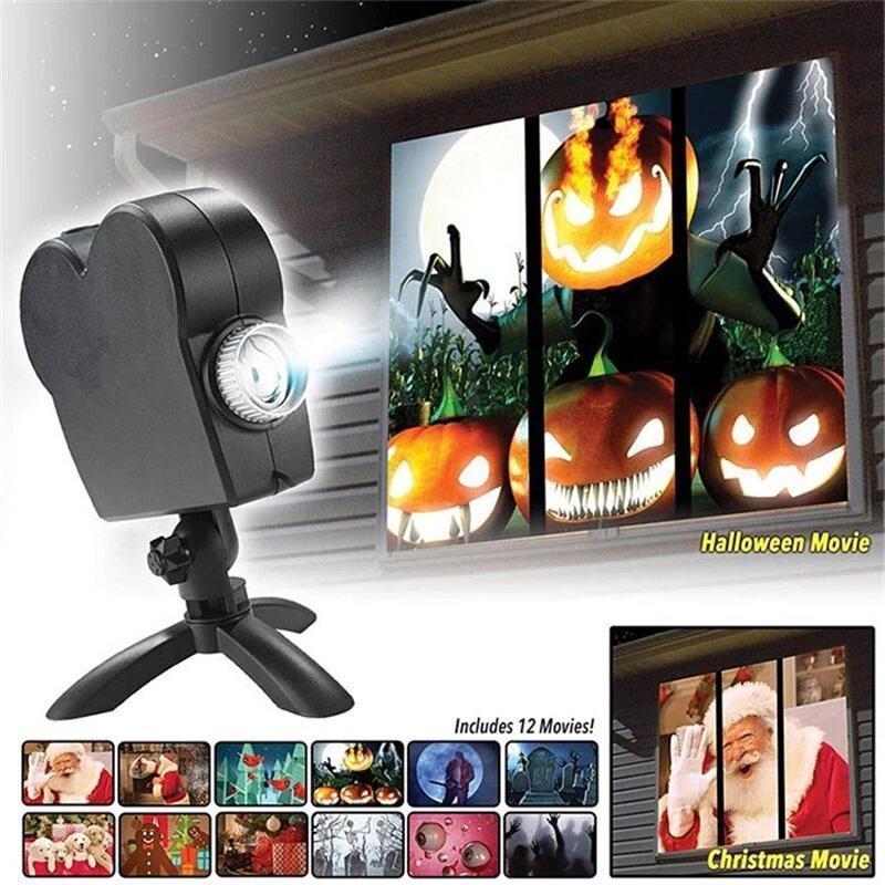 Scary Holographic Halloween Projector Lamp - Luxicro