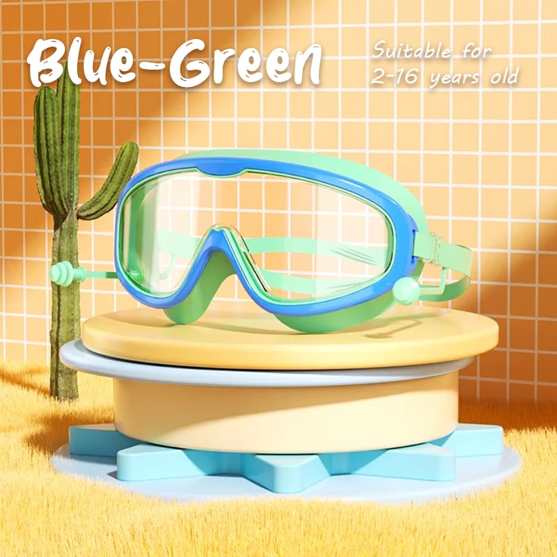 Kids Large Frame Clear Swim Goggles Waterproof
