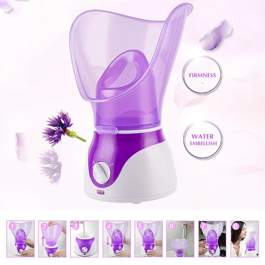 Compact Face Steamer With Adjustable Mist Setting