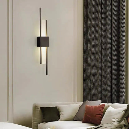 Glowing Black Gold LED Bedroom Wall Light - Luxicro