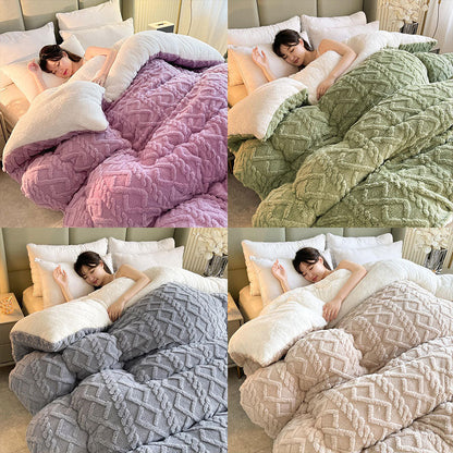 Cozy Fleece Bedding Duvet Cover Set
