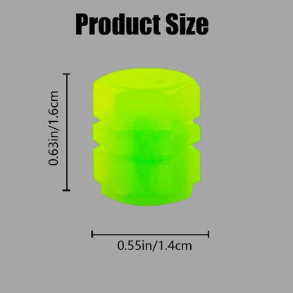 Bright Green LED Tire Valve Stem Caps 20-Pack