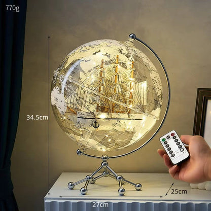 Glowing Globe Map Wall LED Lamp