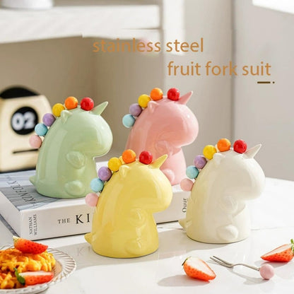 Vibrant Kids Rainbow Fruit Forks