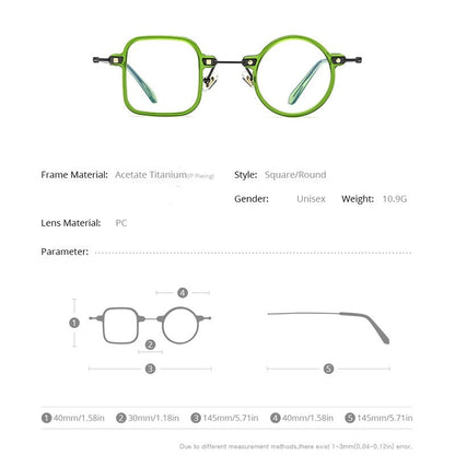 Unique Titanium Mens Nerd Glasses
