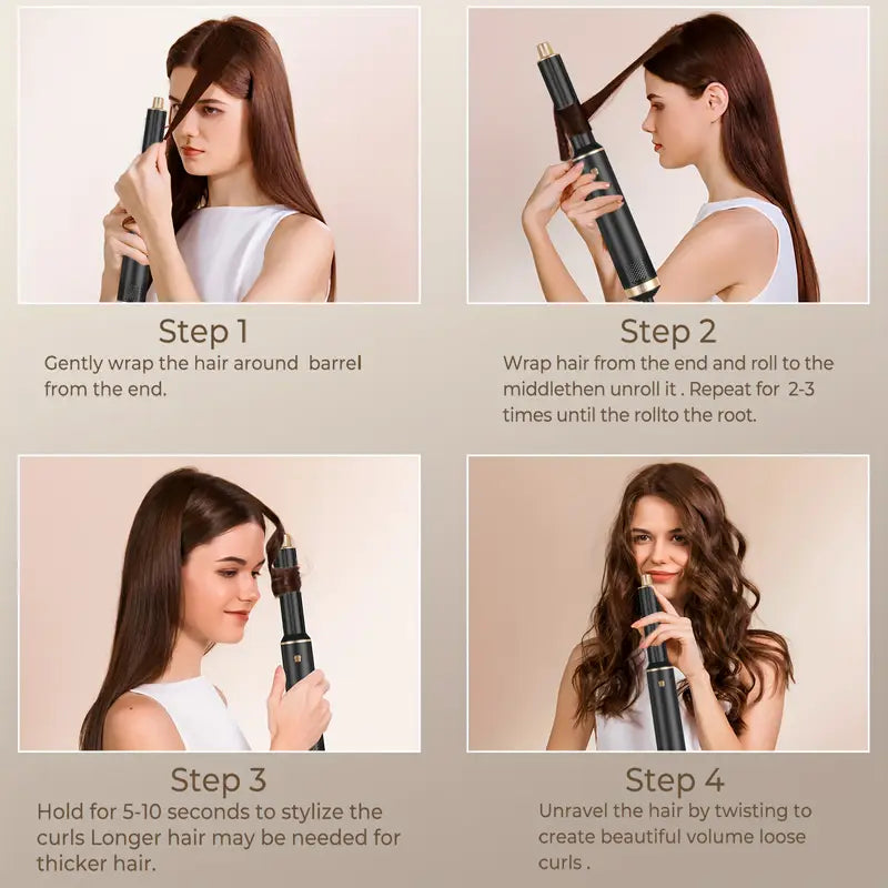 All in One Hair Curling Straightening Set