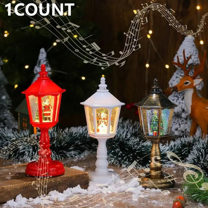 Sparkling Snow Globe Holiday Lamp