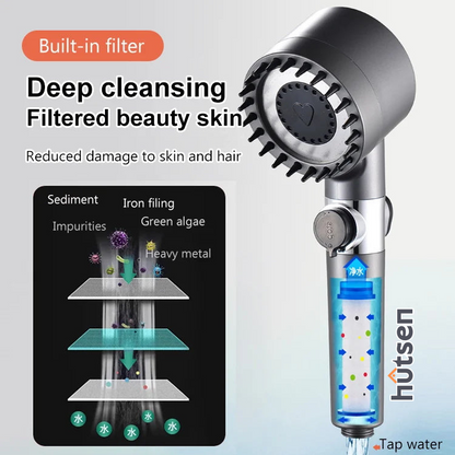 Relaxing 4-in-1 Shower Head for Soft Skin