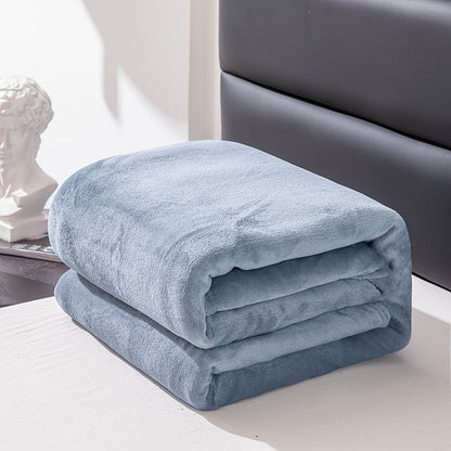 Cozy Light Grey Fuzzy Blanket