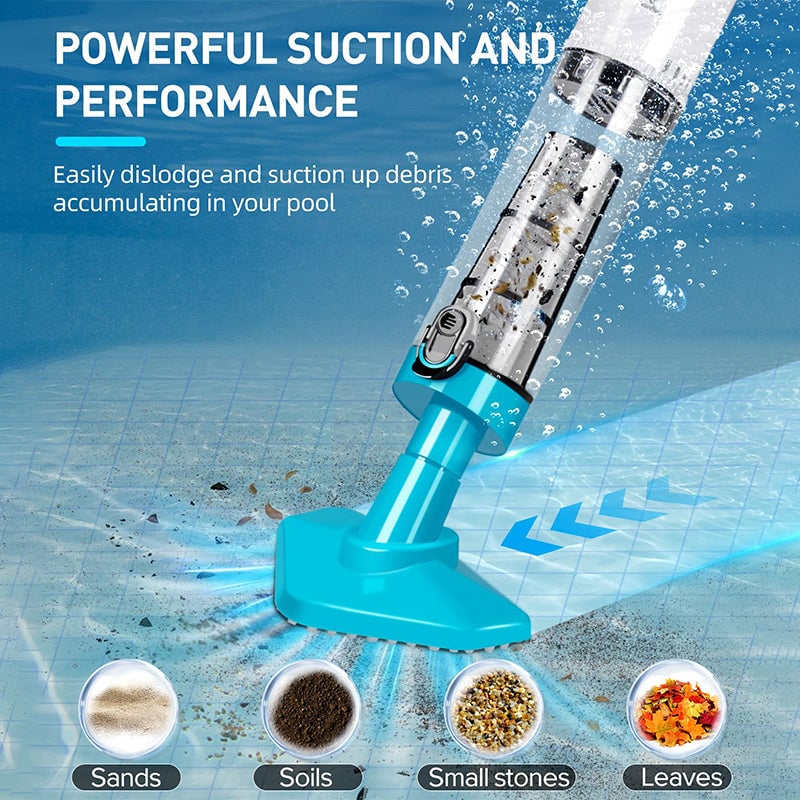 Compact Cordless Pool Cleaner Vacuum Set