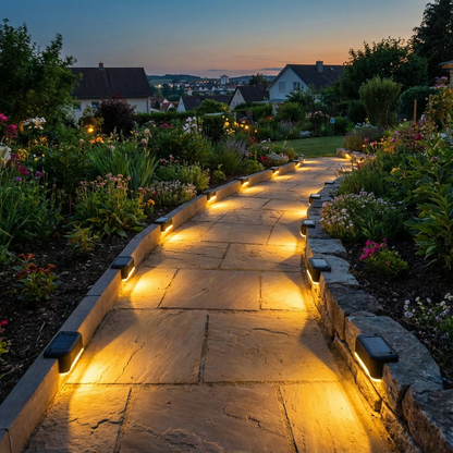Bright Solar Powered Garden Path Lights