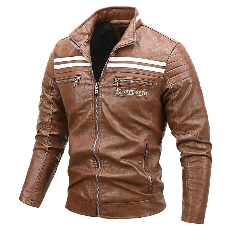 Classic Mens Black Leather Biker Jacket