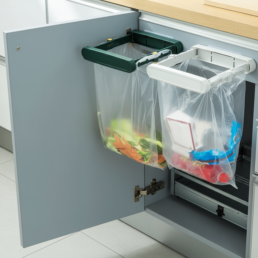 Space-Saving Clip On Mini Kitchen Trash Bags