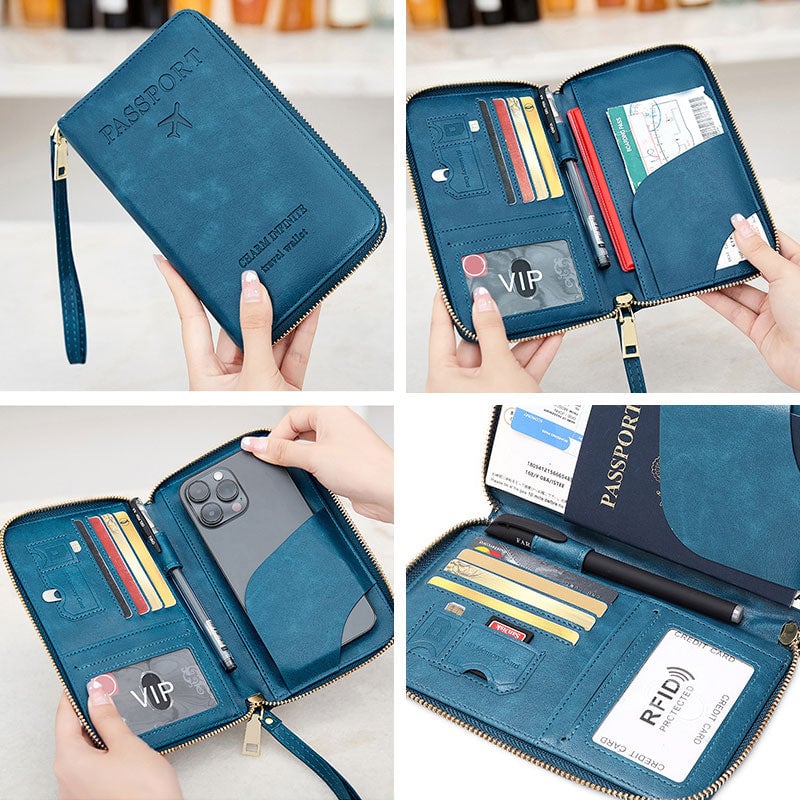 Travel RFID Blocking Passport Wallet