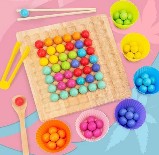 Classic Wood Bead Puzzle Board - Luxicro