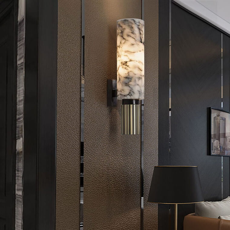 Elegant Stone Wall Light Fixture
