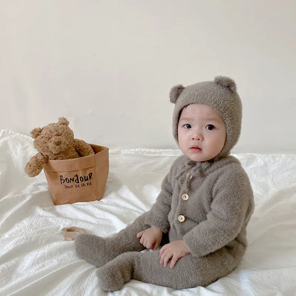 Cute Plush Infant Jumpsuit Romper