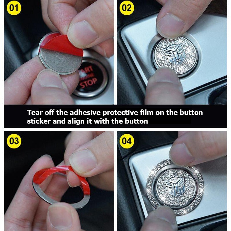 Sparkly Car Key Start Button Cover Ring