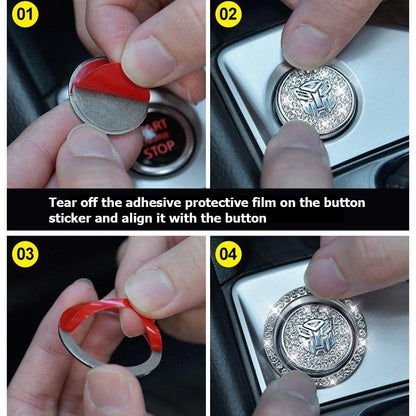 Sparkly Car Key Start Button Cover Ring