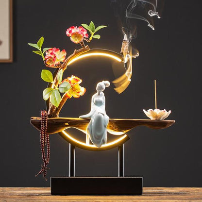 Decorative Stone Waterfall Incense Burner