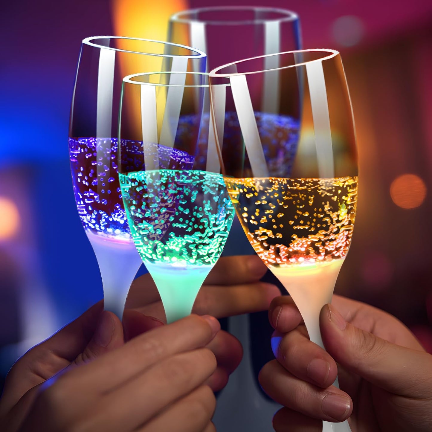 Vibrant LED Glow Wine Glasses