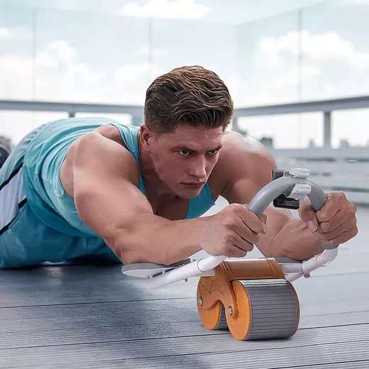Compact Ab Roller with Elbow Pad for Core Workout