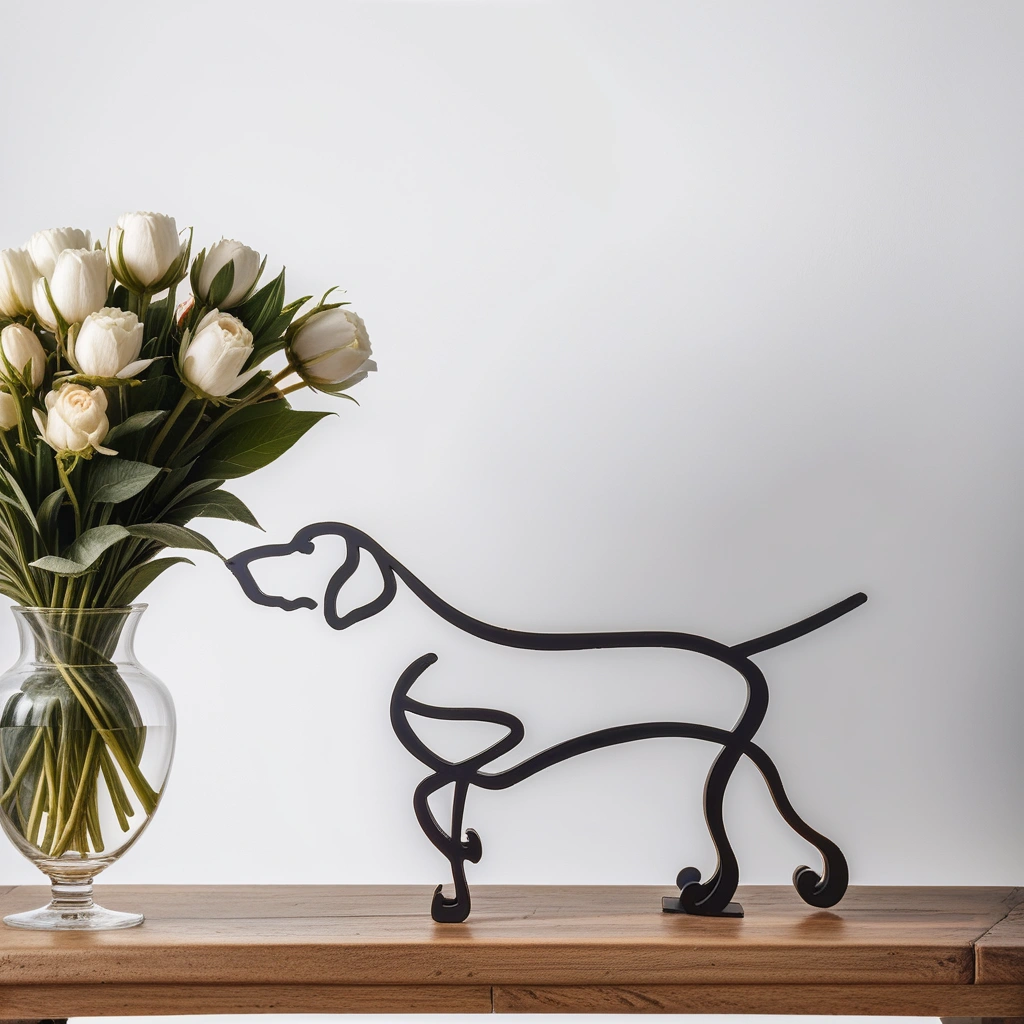 Stylish Dog Figurine Decorative Art Statue