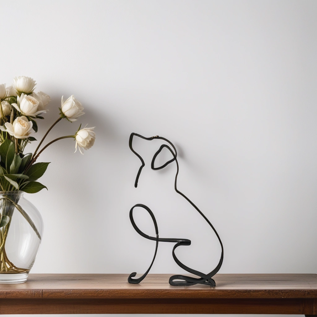 Stylish Dog Figurine Decorative Art Statue