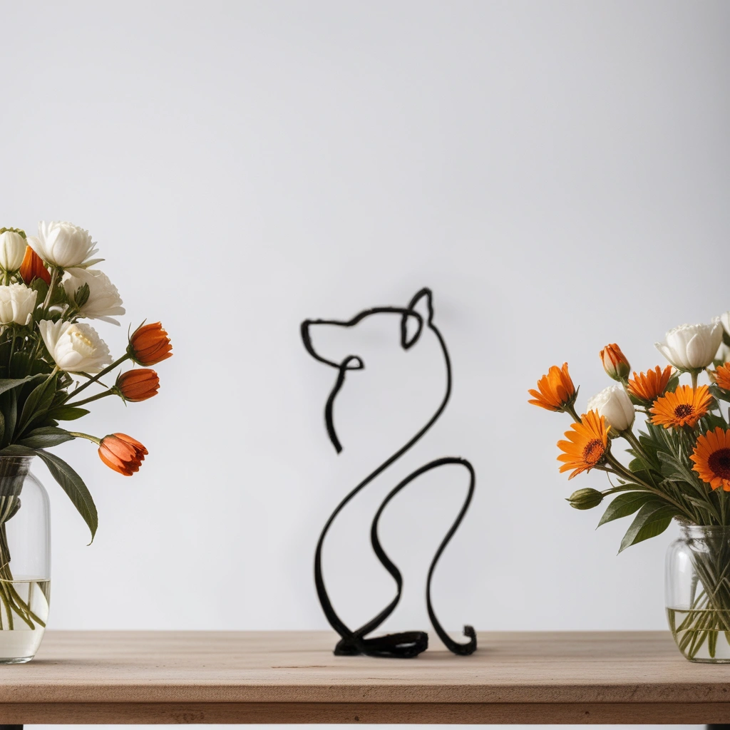 Stylish Dog Figurine Decorative Art Statue