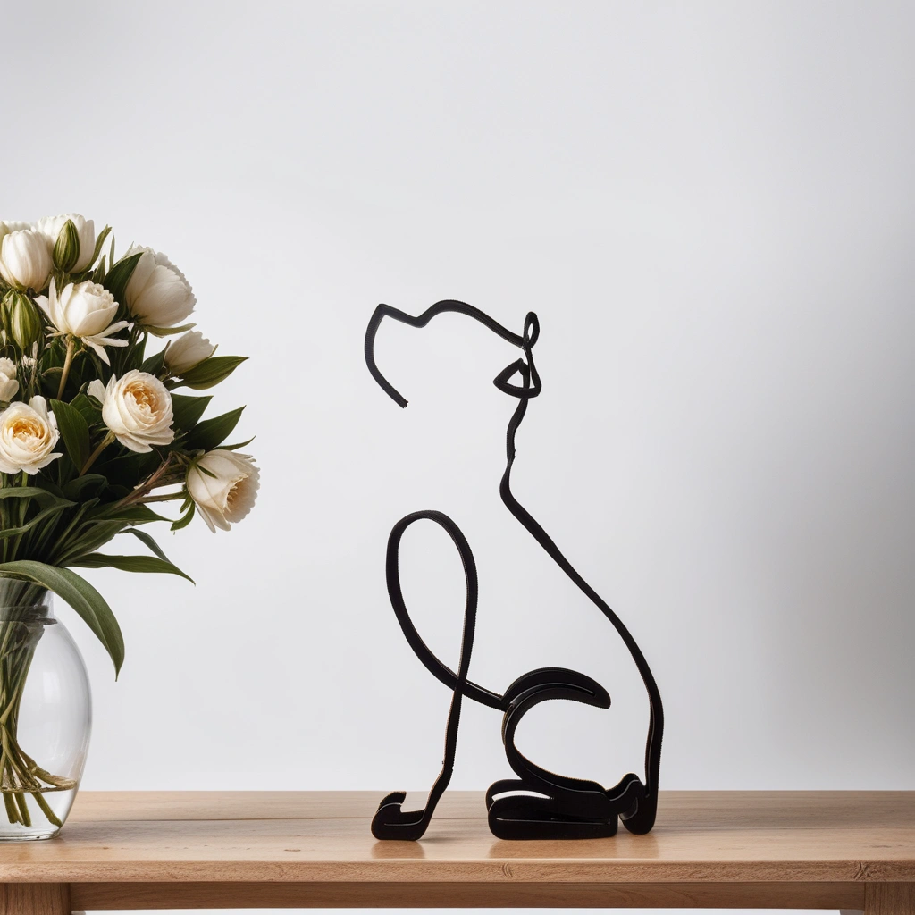 Stylish Dog Figurine Decorative Art Statue