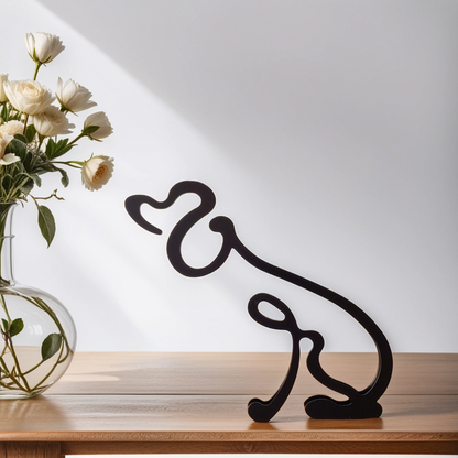 Stylish Dog Figurine Decorative Art Statue