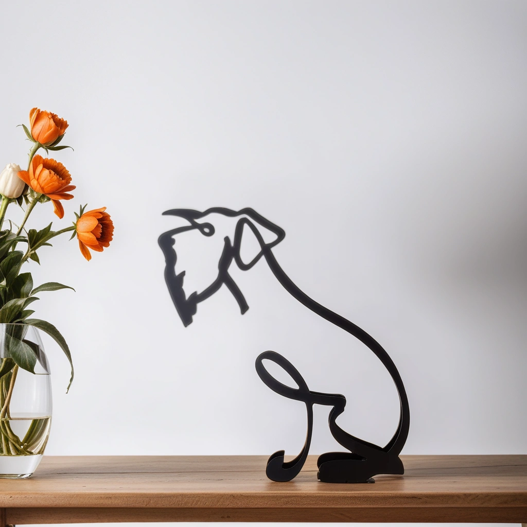 Stylish Dog Figurine Decorative Art Statue