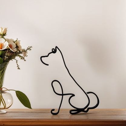 Stylish Dog Figurine Decorative Art Statue