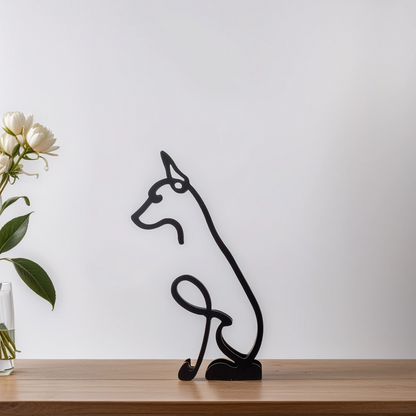 Stylish Dog Figurine Decorative Art Statue