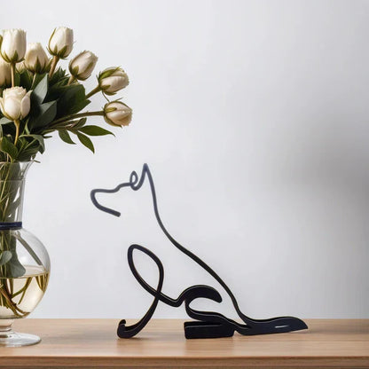 Stylish Dog Figurine Decorative Art Statue