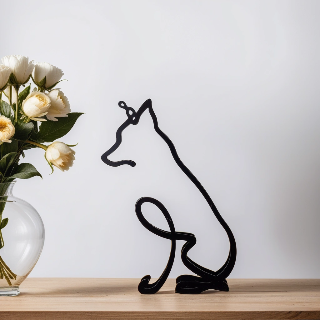 Stylish Dog Figurine Decorative Art Statue