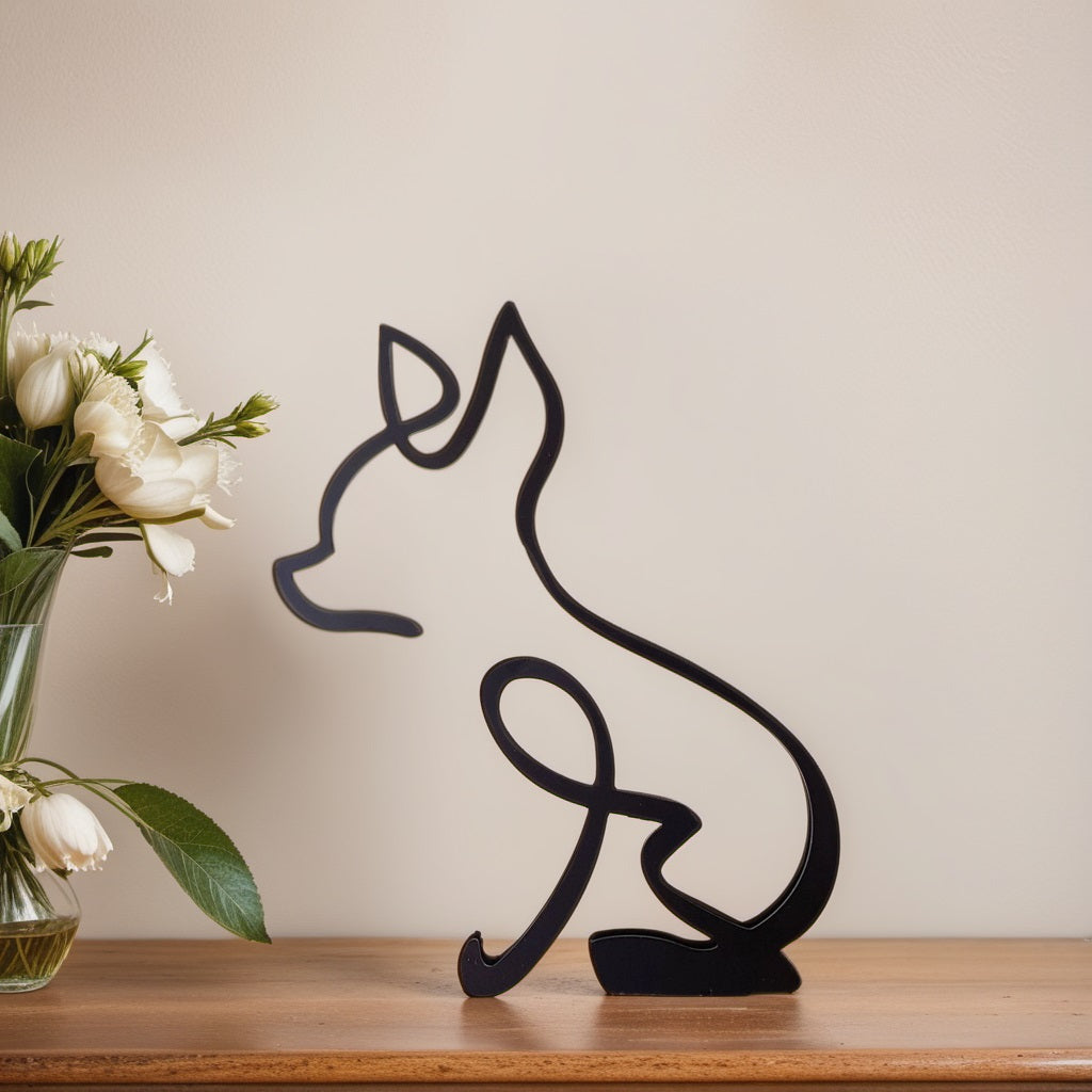 Stylish Dog Figurine Decorative Art Statue