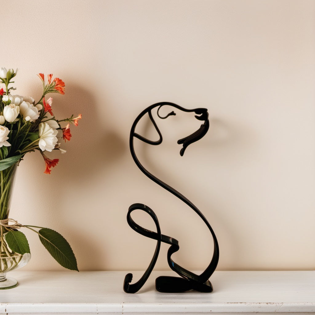 Stylish Dog Figurine Decorative Art Statue