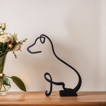 Stylish Dog Figurine Decorative Art Statue