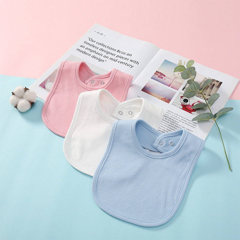Gentle Baby Bib Soft Cotton Absorbent Snap Fastener