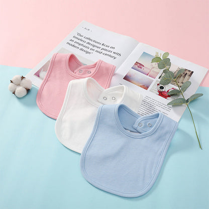 Gentle Baby Bib Soft Cotton Absorbent Snap Fastener