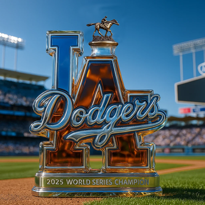 LA Dodgers 2025 World Series Champs Liquor Bottle