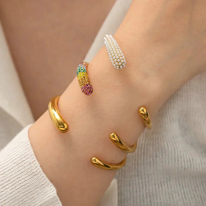 Stylish Silver Cuff Bangle Bracelets