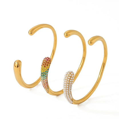Stylish Silver Cuff Bangle Bracelets