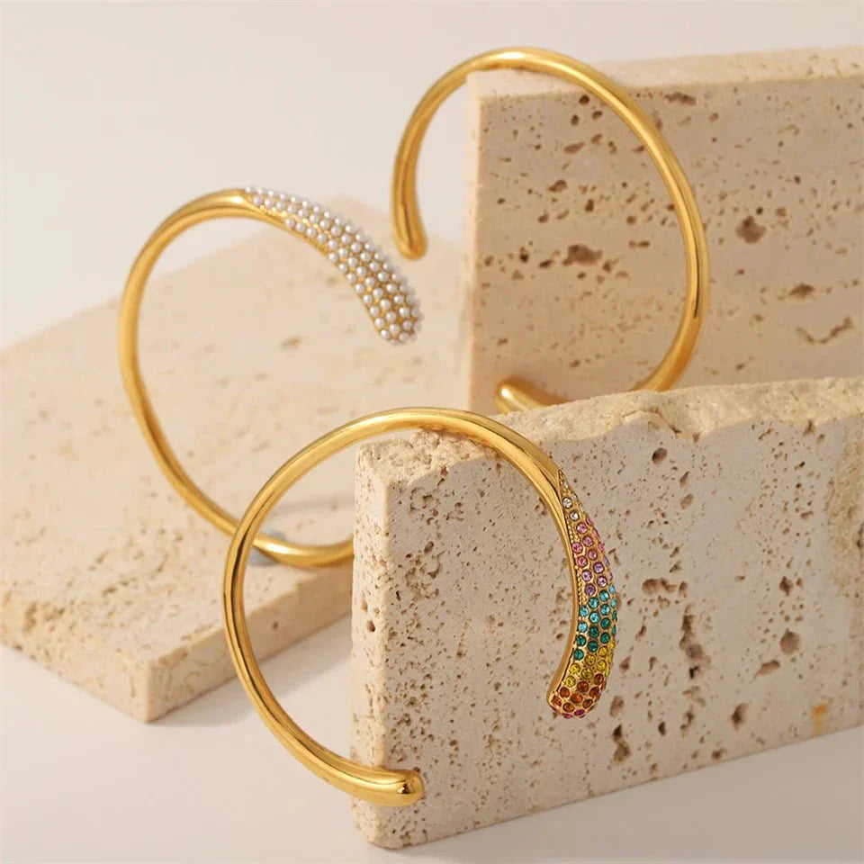 Stylish Silver Cuff Bangle Bracelets