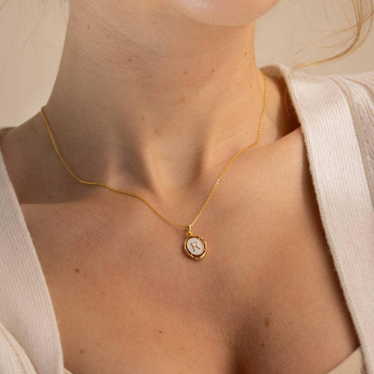 Custom Monogrammed Chain Pendant Necklace - Luxicro